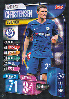 Andreas Christensen Chelsea 2019/20 Topps Match Attax CL #CHE13